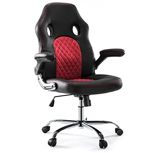 Gaming Chair - Ergonomic Office Chair Desk Chair with Flip-up Armrests and Lu...