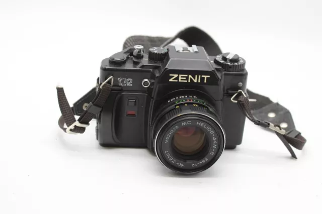F Vintage KMZ Zenit 122 SLR con lente/estuche/correa Valdai MC Helios-44m-5 58 mm 2,0