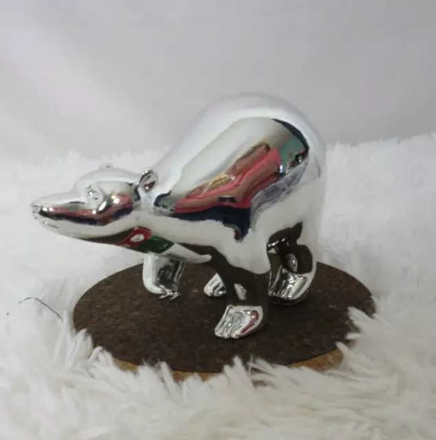 Chrome Polar Bear Holiday Inspirations Table Decoration Christmas Winter Vintage