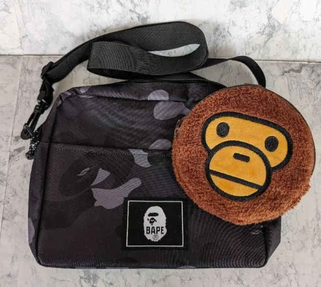 BAPE KIDS A Bathing Ape CAMO Shoulder Bag & Milo Pochette Set AUTUMN WINTER 2022