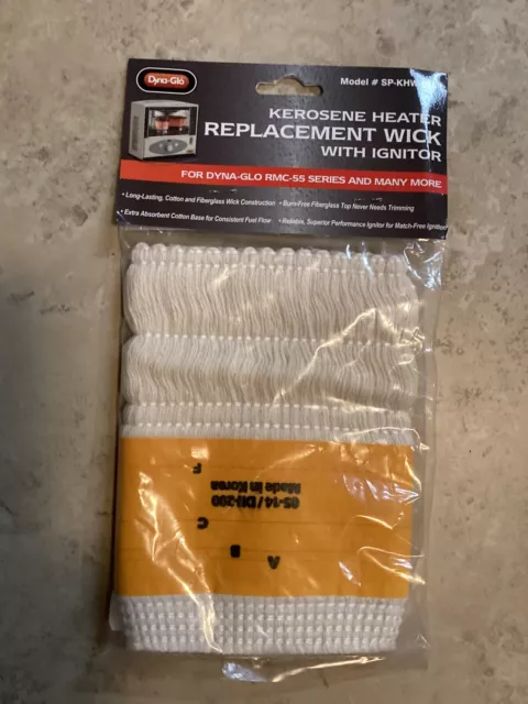 DYNA-GLO Kerosene HEATER Replacement WICK with IGNITOR  ~ SP-KHW-055-I