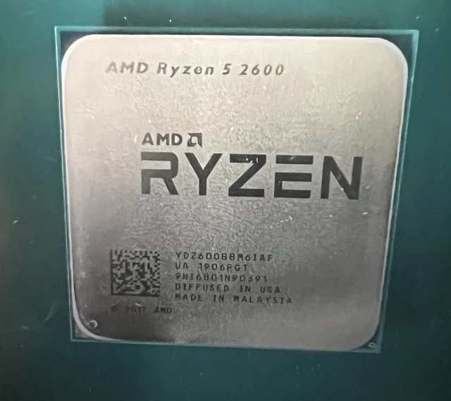 AMD RYZEN 5 2600 CPU processor six core 3.4-3.9 GHz 65w interface am4 ...