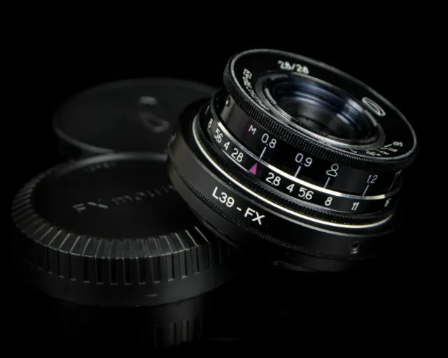 ✅  INDUSTAR- 69 Soviet macro lens 28 mm f 2,8 Mount M39 - Fujifilm FX