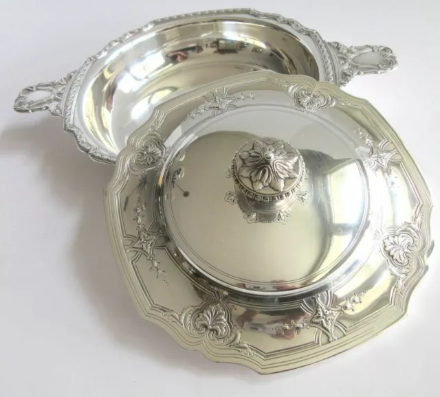 Sterling Silver Covered Vegetable Serving Dish Bowl Antique Tiffany & Co Makers