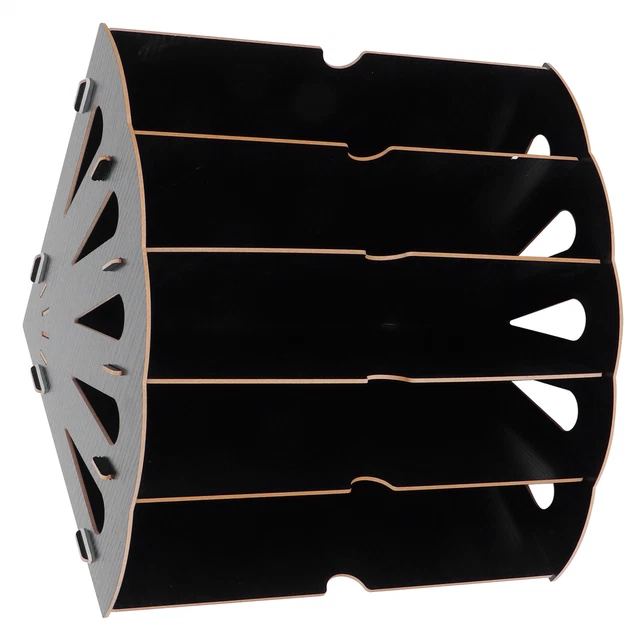 (nero blu) Portalibri desktop portafile in legno robusto robusto robusto grande capacità