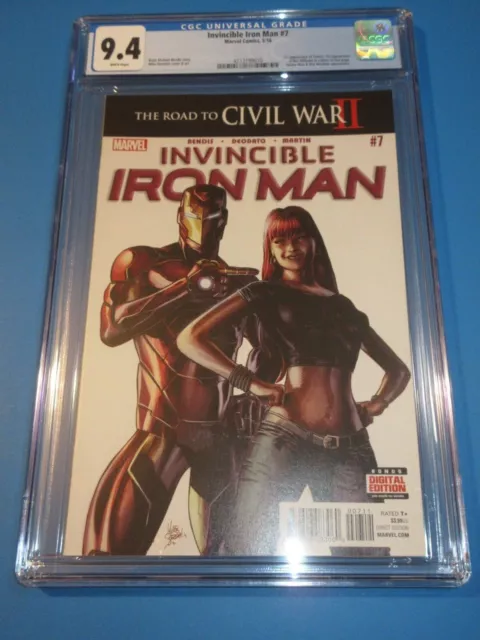 Invincible Iron Man #7 1st Riri Williams Key CGC 9.4 NM Gorgeous Gem Wow