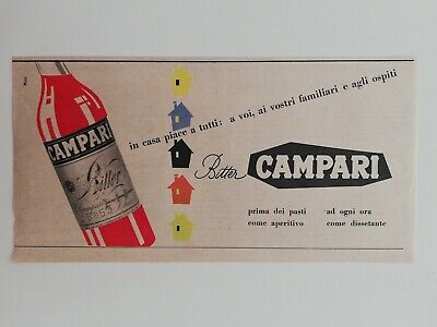 Clipping Pubblicità Advertising 1954 BITTER CAMPARI In Casa Piace a Tutti