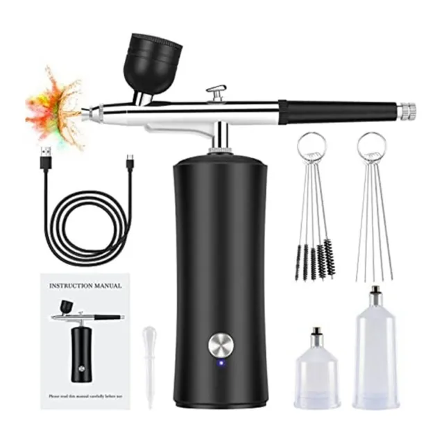 Autolock Airbrush Model X-131 Multi-Purpose Dual-Action Gravity Feed Airbrush Set with A 0.3mm Nozzle Needlesfor Painting, Models, Cake Decorating, NA