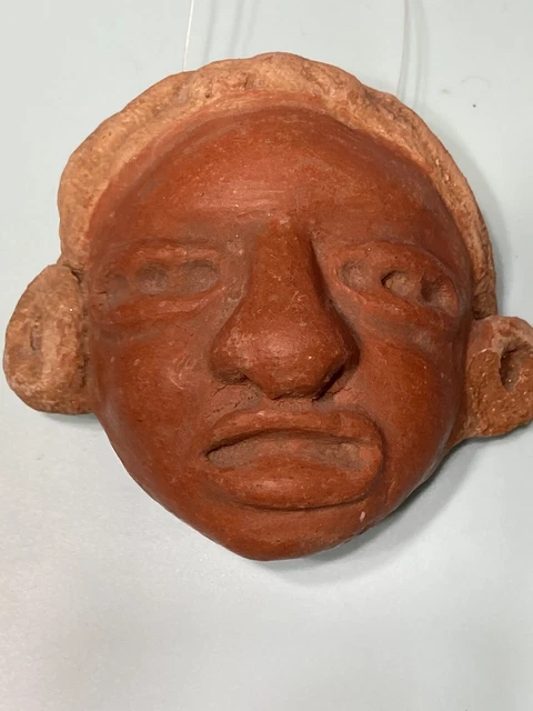 Vtg South American Terra-cotta Sculpted Clay Mask