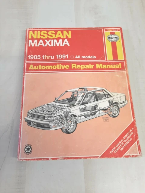 Haynes Repair Manual 72020 Nissan Maxima 1985 Thru 1991 all Models