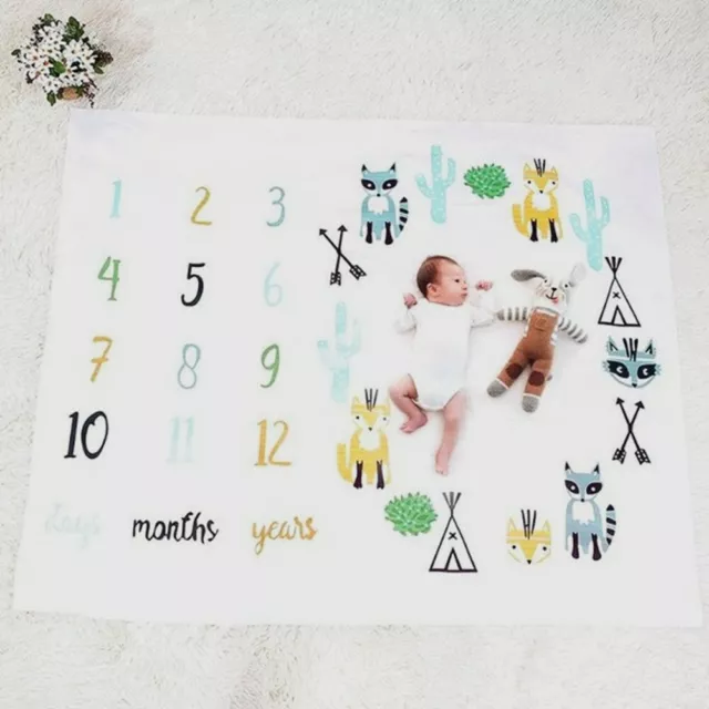 Milestone Blanket Mat Baby Monthly Growth Photo Photography Background Props