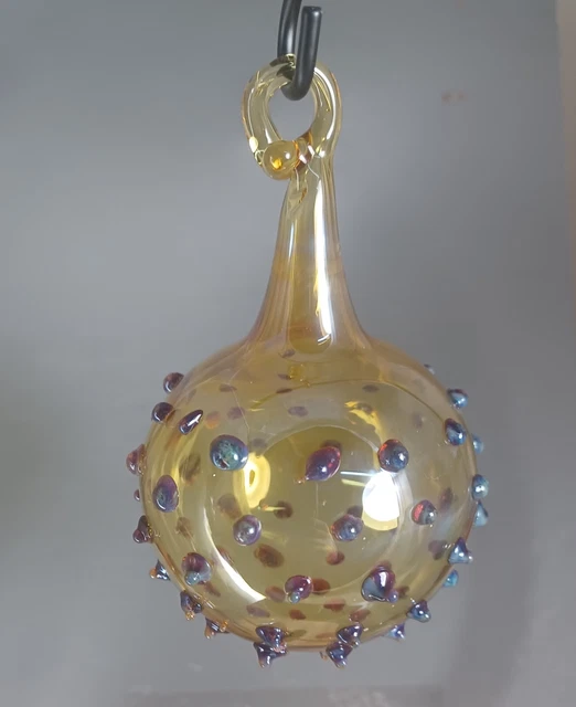 Hand Blown Glass Ornament Ball . Self Representing Artist (SRA)