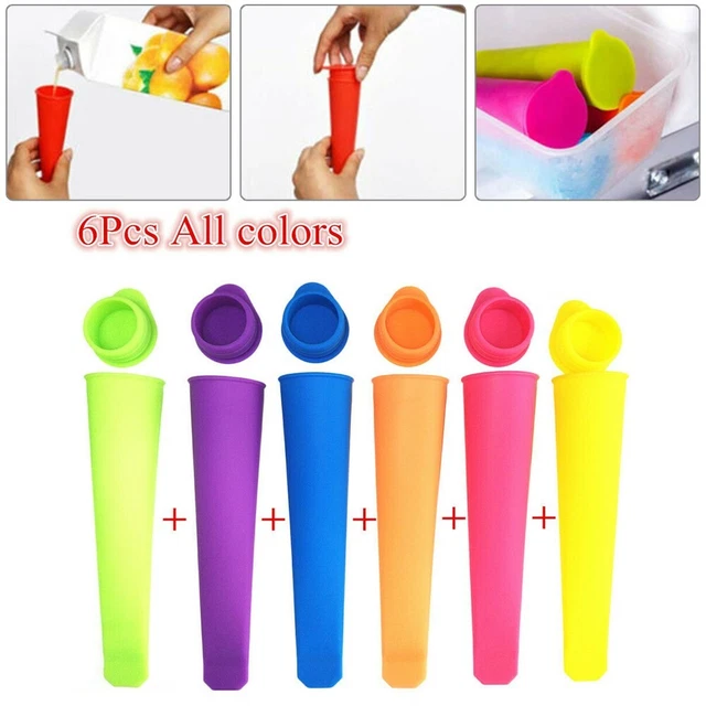 Stampo per ghiaccioli di lunga durata silicone 1/6 pz qualità alimentare morbido creativo