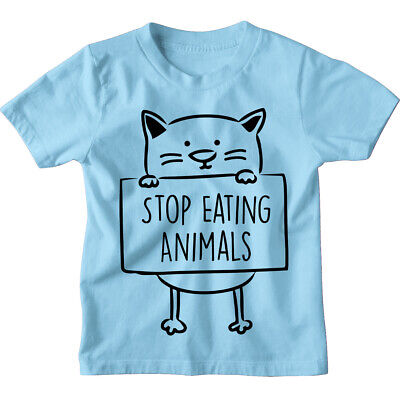 Cute Vegan Vegetarian Kids Boys Girls T-Shirt Childrens tshirt