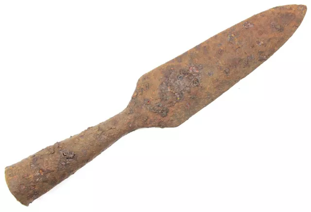 Ancient Rare Authentic Viking Kievan Rus Large Iron Battle Spearhead 10-12th AD