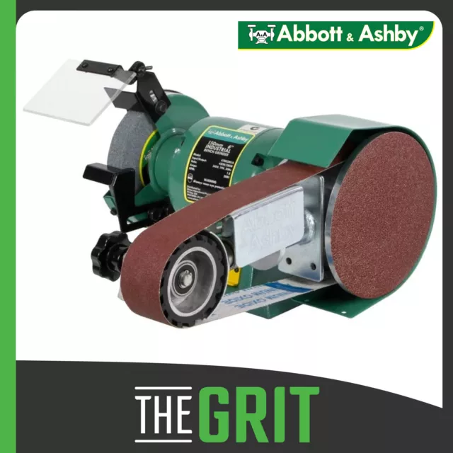 Abbott & Ashby 150mm (6") Industrial Bench Grinder w/ Linisher