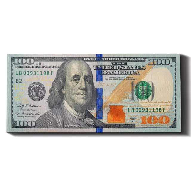 100 Dollar Bill Canvas