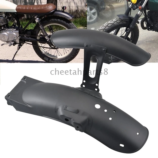 Black Retro Metal Front Rear Fender Mudguard Cover For Honda CG125 Motorcycle