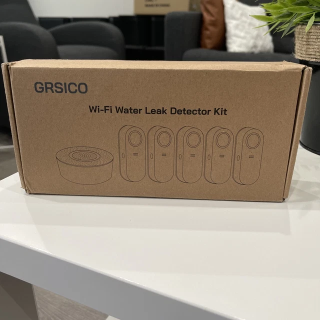 5 PACK WIFI Leak Detector Smart Water Sensor Alarm plus Hub 120db