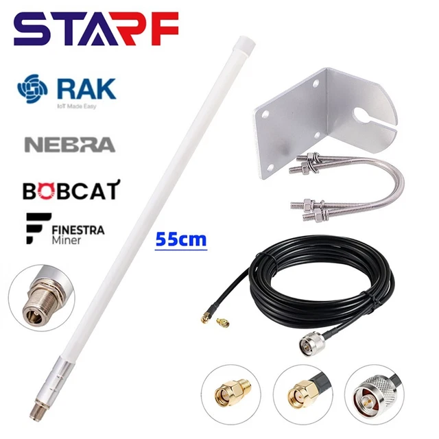 Weatherproof LoRa Antenna for Long Distance LoRa Nodes Wide Coverage Area