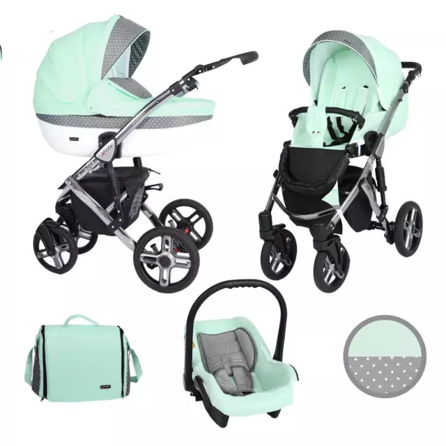 Conjunto de cochecito Isofix 3 en 1 accesorios selección de colores Mila Premium