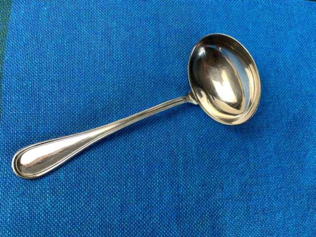 CALDERONI OXFORD Stainless Flatware Solid Gravy Ladle  18/10 Italy GLOSSY 6 3/4"