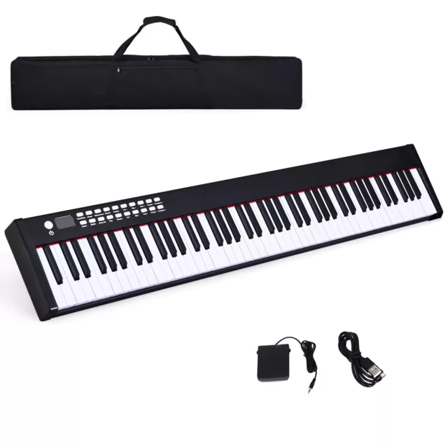 88-Key Digital Piano Portable Electronic Keyboard w/Full-Size Semi Weighted Keys