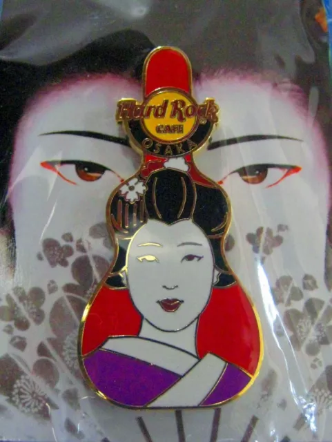 OSAKA JAPANESE GEISHA GIRL GUITAR CASE ARTWORK SERIES Hard Rock Cafe PIN LE