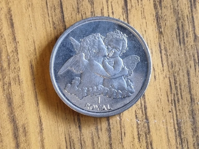 1998 Gibraltar One 1 Royal Coin : Cherubs