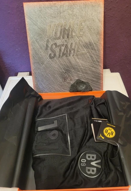 BVB Borussia Dortmund Sondertrikot 2023 Kohle und Stahl Gr.L NEU Mit Liga LOGO