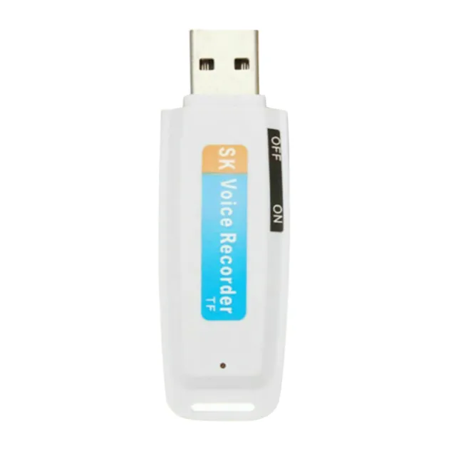USB2.0 Disk Audio Voice Recorder Pen Micro SD TF Card Slot For Win 7/8/XP E