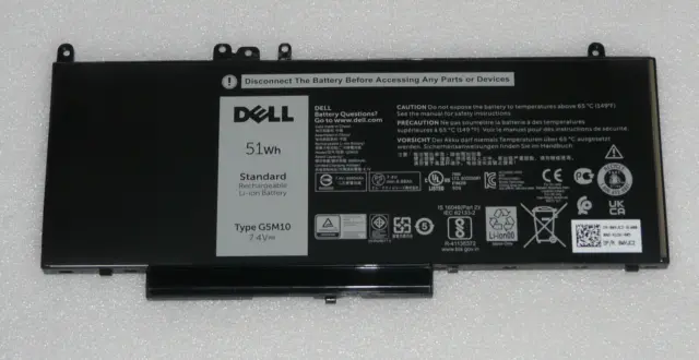 Brandneu Original Dell Latitude E5250 E5450 E5550 Akku 51 Wh 7,4 V G5M10 WYJC2