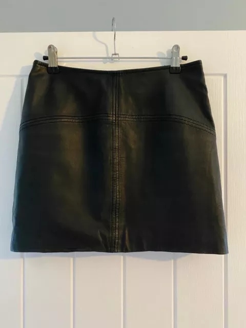 ASOS Real leather black mini skirt. butter soft leather size 8