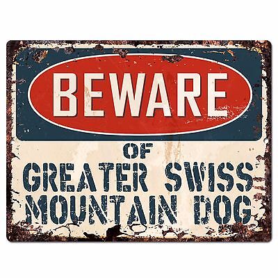 PPDG0062 Beware of GREATER SWISS MOUNTAIN DOG Plate Rustic Chic Sign Decor Gift