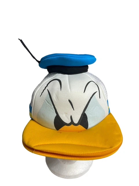 NEW Disney Parks Donald Duck Face Bill Mesh Baseball Trucker Cap Hat Adult NWT