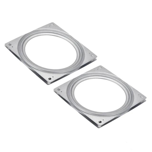 6" Lazy Susan Giratoria Placa Bola Rodamiento Soporte, Plateado Tono 2pzs