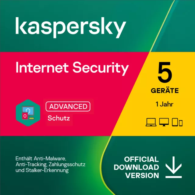 Download Version Kaspersky Internet Security 2024 / 5 PC  Blitzversand