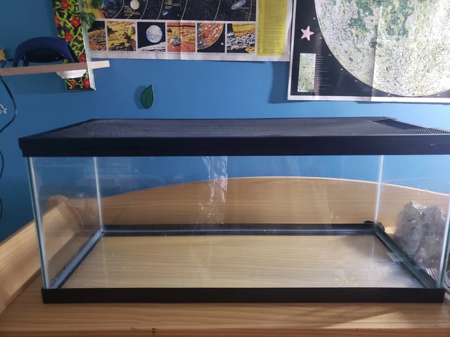 Aqueon Standard Glass 20 Gallon Long Aquarium Tank, Black Trim
