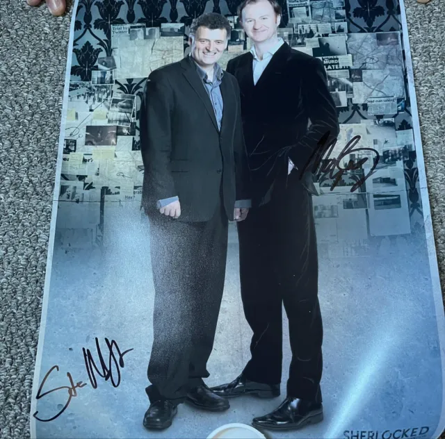 Steven Moffatt and Mark Gatiss signed poster