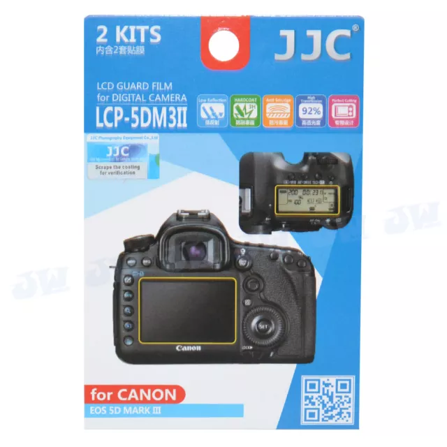 JJC LCD Guard Film Screen Protector for Canon EOS 5D Mark IV III 5Ds 5DsR Camera