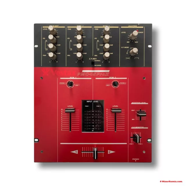 Vestax PMC-05 Pro II Reproduction Red Faceplate