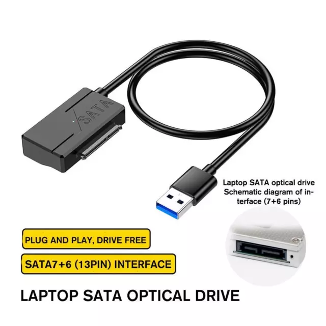 Sata Cable USB 3.0 Drive Cable Disk Drive Adapter Mechanical Solid-state < P6I6