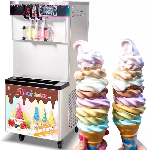 lice Commercial ETL 3 flavors floor style soft ice cream machine,yogurt maker