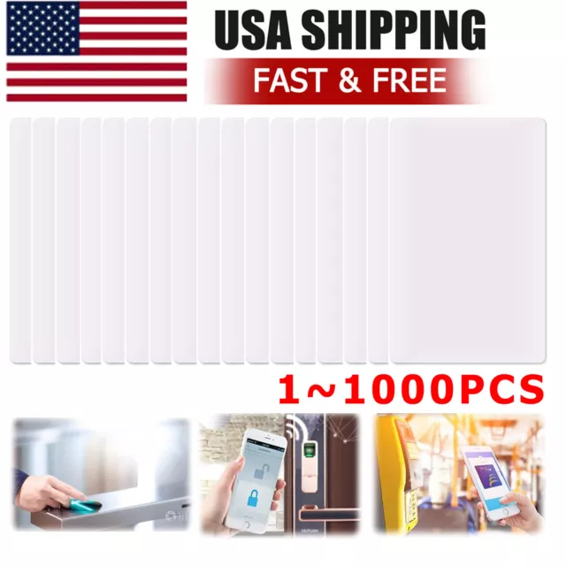 1-1000PCS NTAG215 Blank NFC Cards Tags NTAG 215 Waterproof TagMo RFID PVC Lot