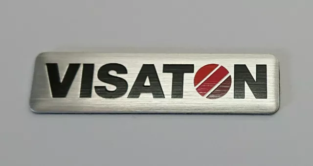 VISATON Boxenschild Schild für Boxen Lautsprecher silber 36x10mm #5103