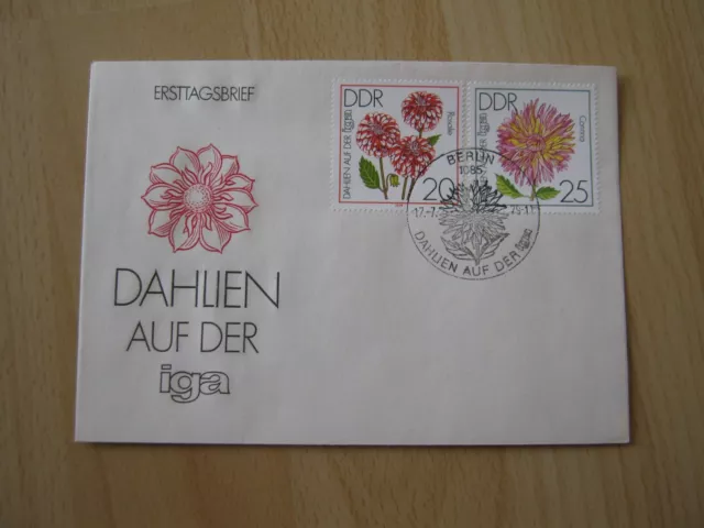 Ersttagsbrief / FDC DDR 17.07.1979  IGA Dahlien (2436/2437)  1