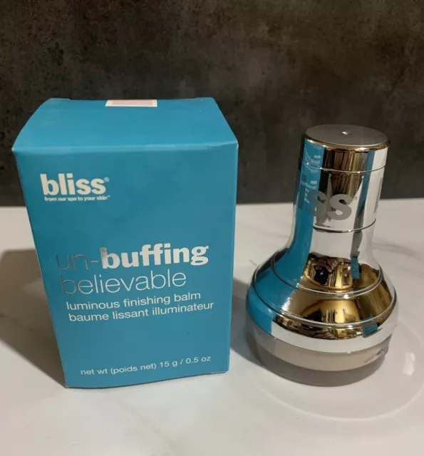 Bliss Un-Buffing Believable Smoothing Finishing Balm New in Box .5 Oz 3