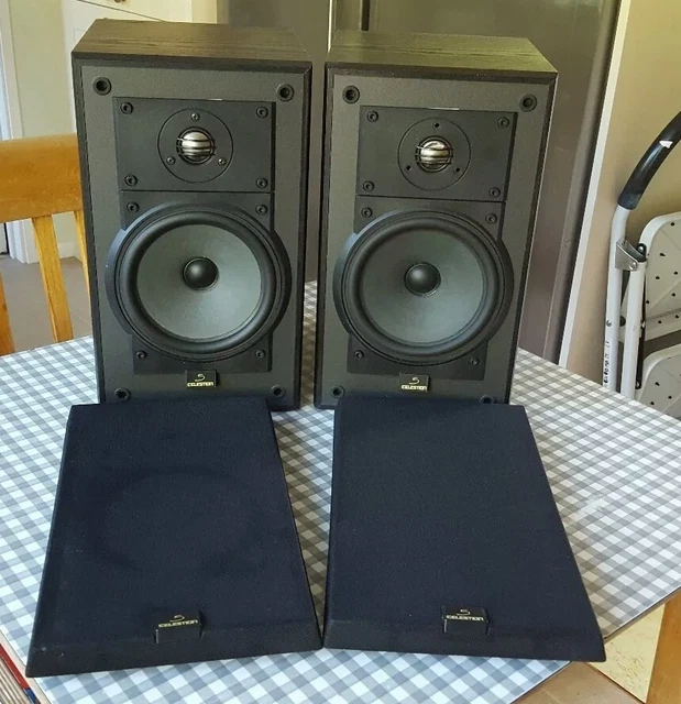 VINTAGE CELESTION Hi-Fi Stereo Bookshelf Speakers Matched Pair