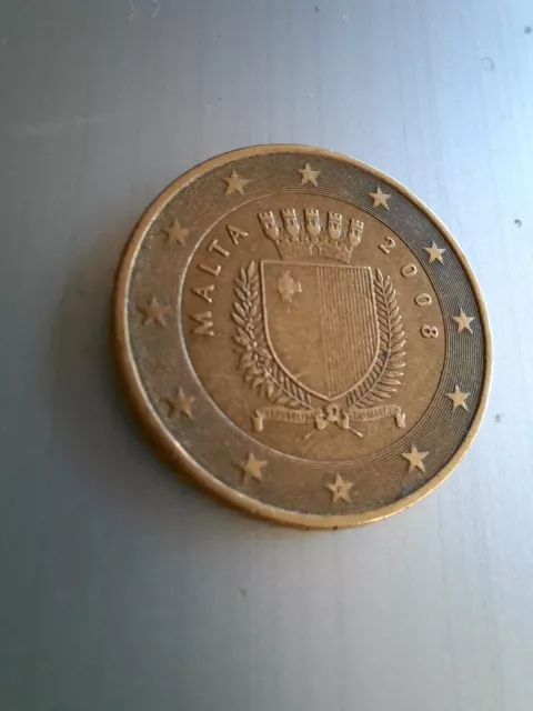 50 CENTESIMI DI EURO MALTA 2008 - STEMMA DI MALTA  con F nella stella RARO!