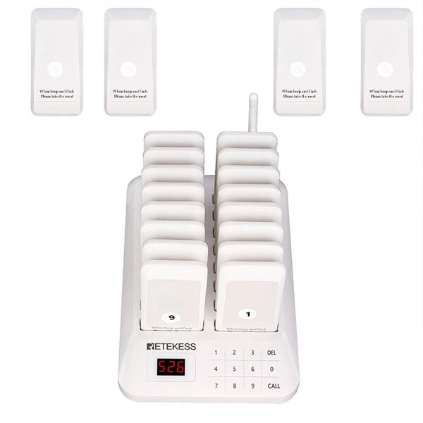 TD157 Restaurant  Pagers Wireless Paging Queuing Calling System 20 Coaster Cafe